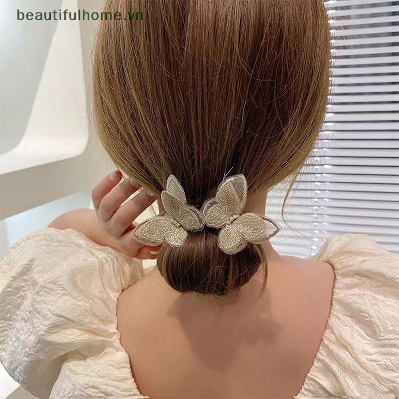 Băng Đô Bện Tóc Hình Bướm DIY Ngọt Ngào Cho Nữ