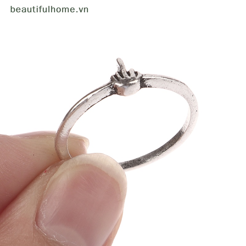 [beautifulhome] Nhẫn Dáng Đứng Họa Tiết Phong Cách Rock Thời Thượng Dành Cho Nam Và Nữ [beauty]