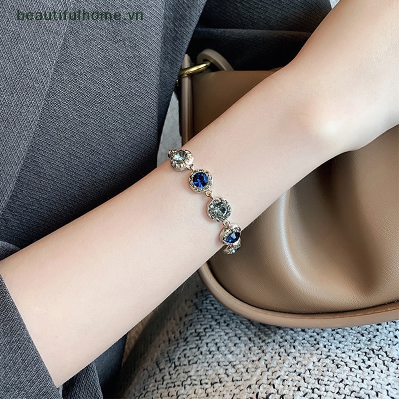 [beautifulhome] Vòng Đeo Tay Zircon Có Thể Điều Chỉnh Kỷ Niệm Hàn Quốc Cho Nữ