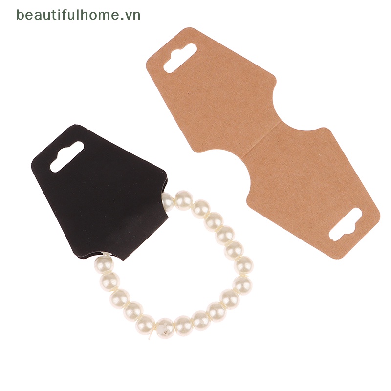 Set 50 Bảng Giấy Trưng Bày Vòng cổ / Thẻ Trang Sức Tiện Dụng