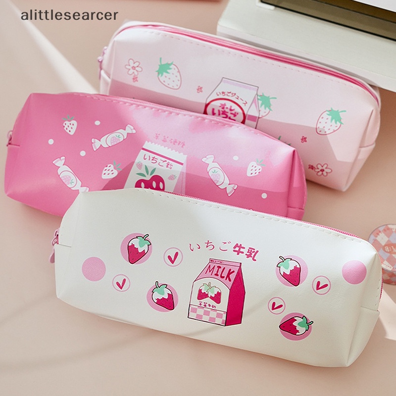 Bóp Viết In Hình Trái Dâu Dễ Thương Sức Chứa Lớn