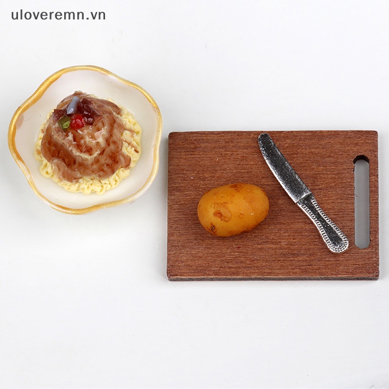 1 Bộ Tô / Tô Đựng Khoai Tây / Salad Tỉ Lệ 1: 12 Trang Trí Nhà Búp Bê