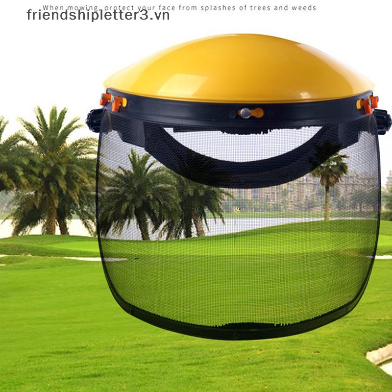 Mũ Bảo Hiểm Có Tấm Lưới Che Mặt Bảo Vệ Toàn Diện Cắt Cỏ Sân Vườn