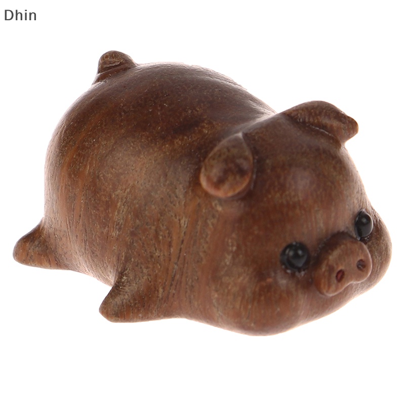 Móc Khóa / Điện Thoại Bằng Gỗ Chạm Khắc Thủ Công Hình Chú Heo Dễ Thương Cho Bé DIY