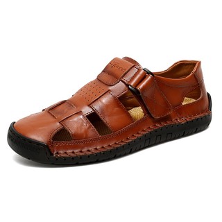 Giày sandal da handmade size lớn 38-48 thời trang đi biển cho nam