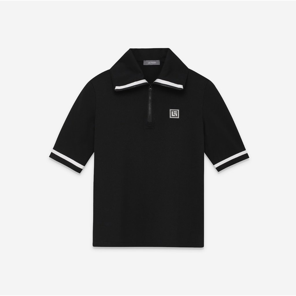 Áo Kiểu Polo Thun Tay Ngắn Nữ Le Fiery Tập Luyện Thể Thao Golf Tennis Chính Hãng Cao Cấp