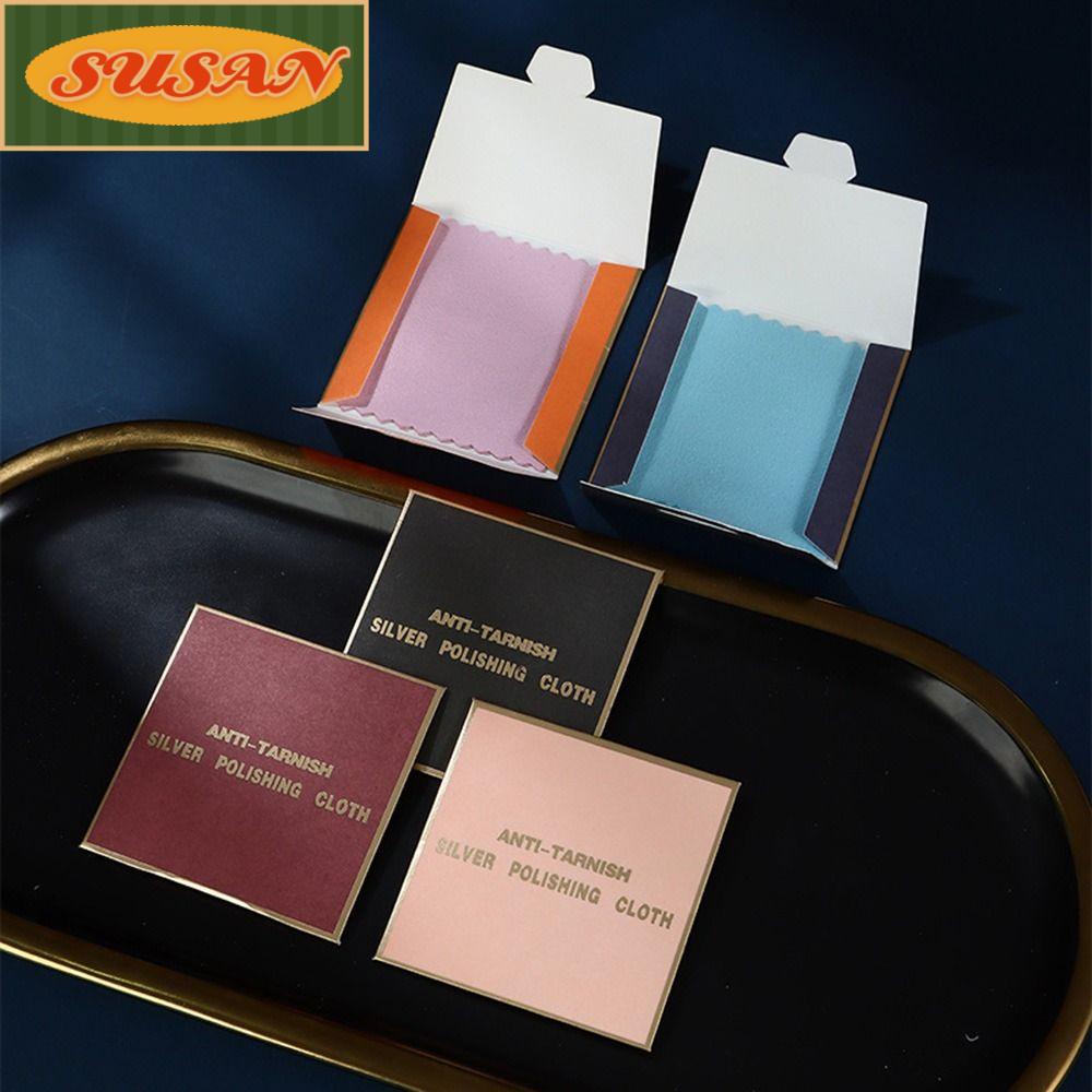 Susans 15 Cái|Vải Đánh Bóng Trang Sức Tái Sử Dụng Tiện Lợi|Khăn Lau Trang Sức Chất Lượng Cao