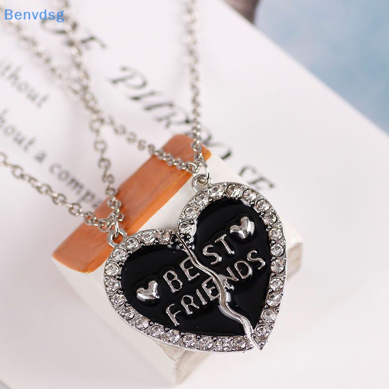 Benvdsg &gt; Vòng cổ Hợp Kim Ghép Hình Trái Tim Ghép Nối Đính Kim Cương Sáng Tạo Cho Cặp Đôi Bạn Thân