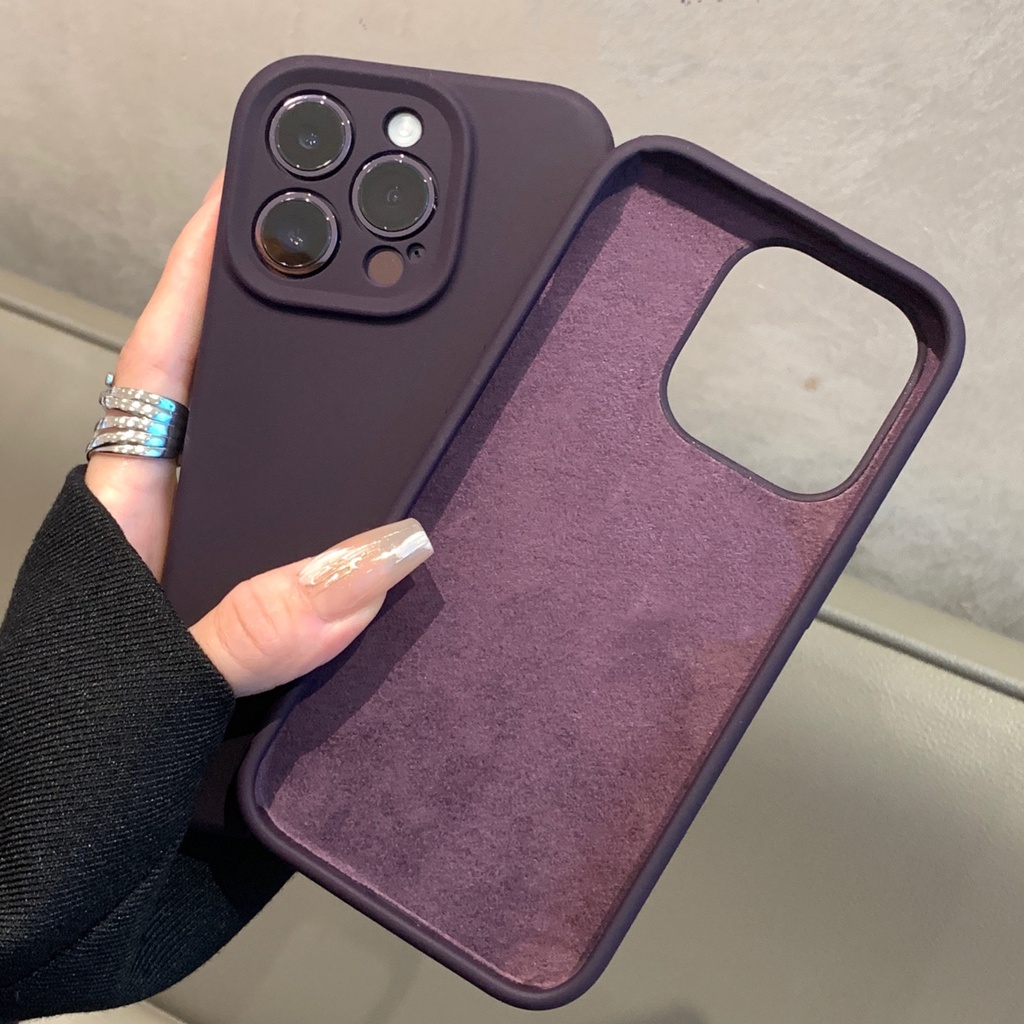 Liquid silicone with logo suitable for 15 PROMAX phone case 14 professional deep purple 11 shockproof 12 soft case 13 PROMAX full protective case