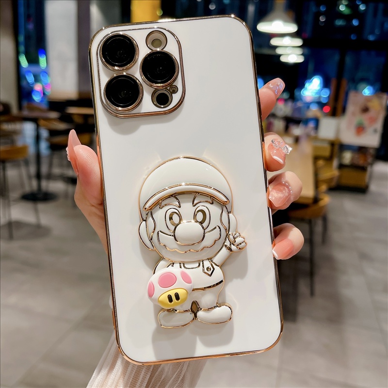 Ốp Lưng ChốNg SốC HìNh NấM Mario Cho Iphone 14 12 Pro Max Iphone 13 116D