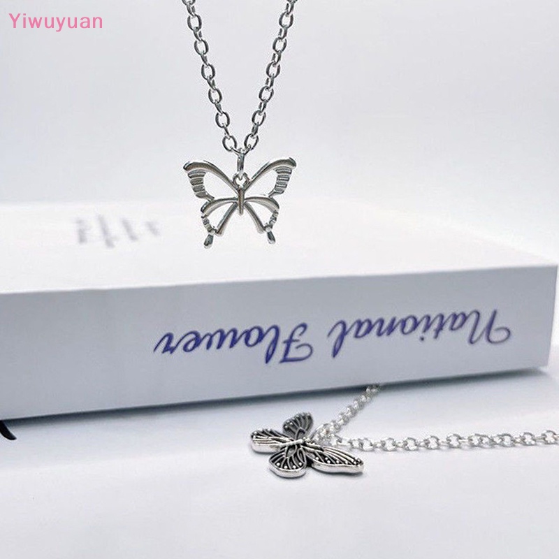 Vòng cổ Mặt Hình Bướm Rỗng Phong Cách Vintage Cho Nữ