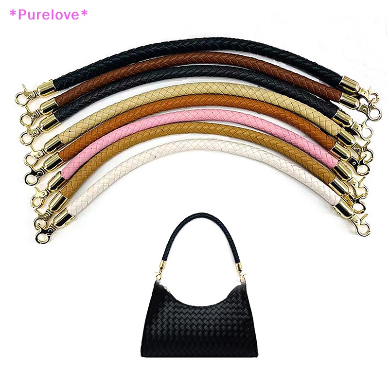 Dây Đeo Túi Xách Bằng Da PU Thiết Kế Dây Bện Thời Trang Mới