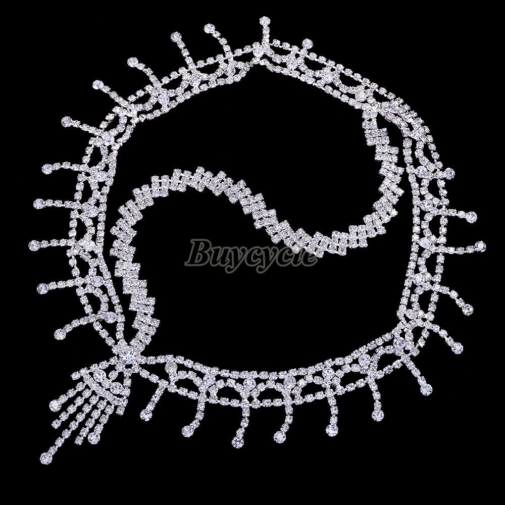 Lược Cài Tóc Dạng Chuỗi Dài Đính Đá Thời Trang Dành Cho Cô Dâu