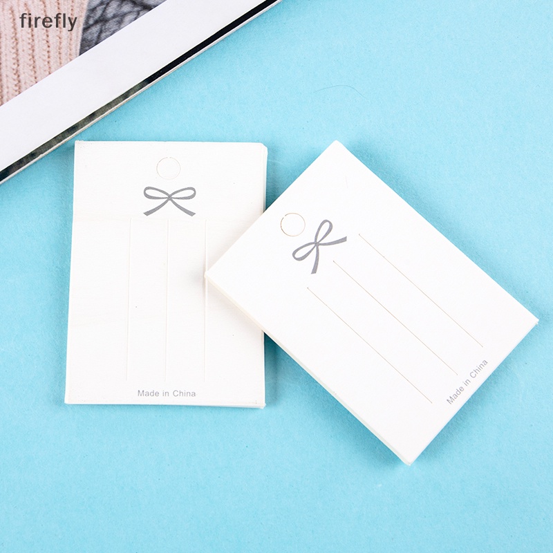 Set 50 Thẻ Giấy Màu Trắng Làm Kẹp Tóc Trang Sức Thủ Công DIY