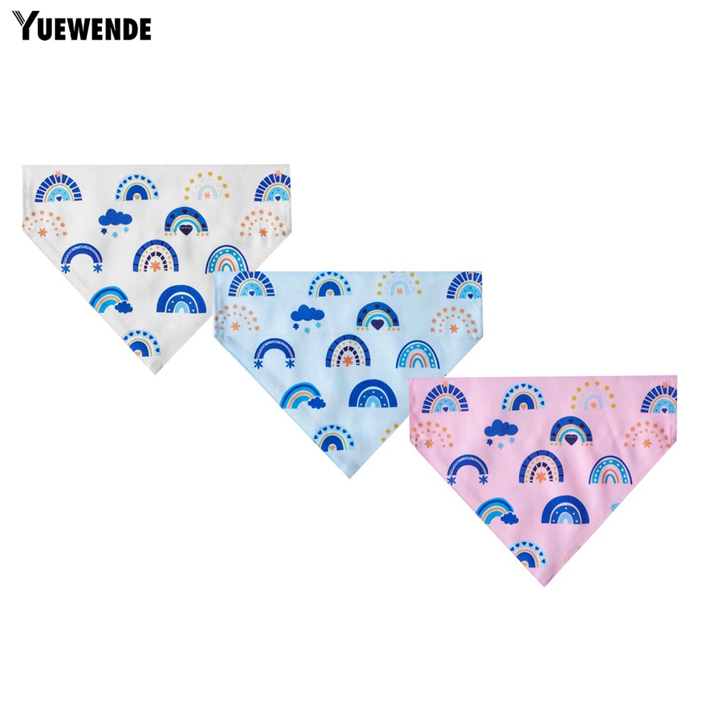 Yq.e Khăn Choàng Cổ Tam Giác Có Thể Điều Chỉnh In Hình Đẹp Mắt Dành Cho Cún Cưng Mặc Hàng Ngày