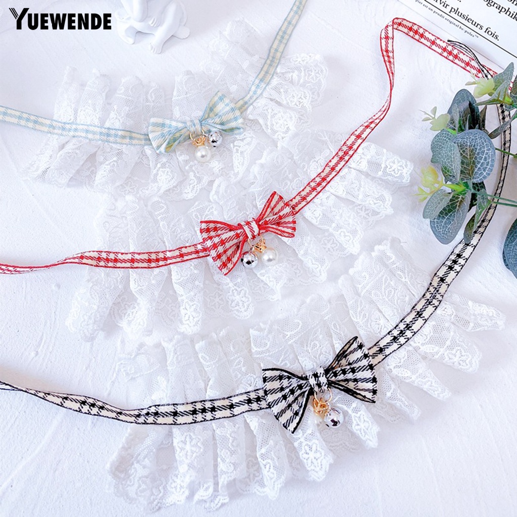 Yq.e Khăn Choàng Cổ Viền Ren Thoáng Khí Nhiều Màu Sắc Cho Thú Cưng