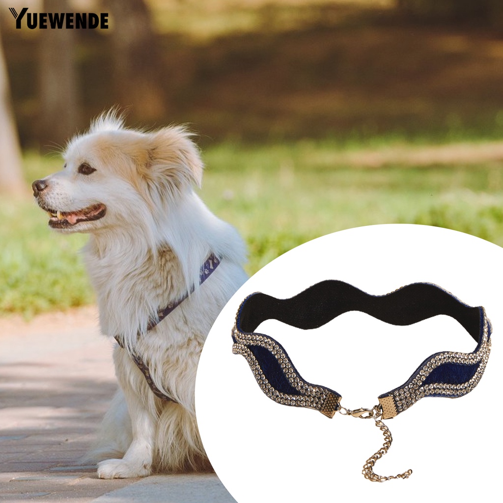 Vòng Cổ Đính Kim Cương Giả Chống Mài Mòn Cho Thú Cưng YQ.E