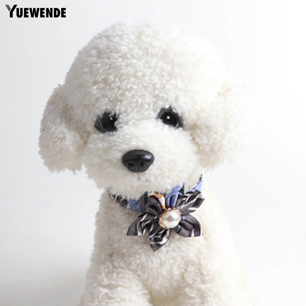 Yq.e Vòng Cổ Họa Tiết Hoa Đính Ngọc Trai Nhân Tạo Thân Thiện Với Làn Da Không Mùi Dành Cho Cún Cưng