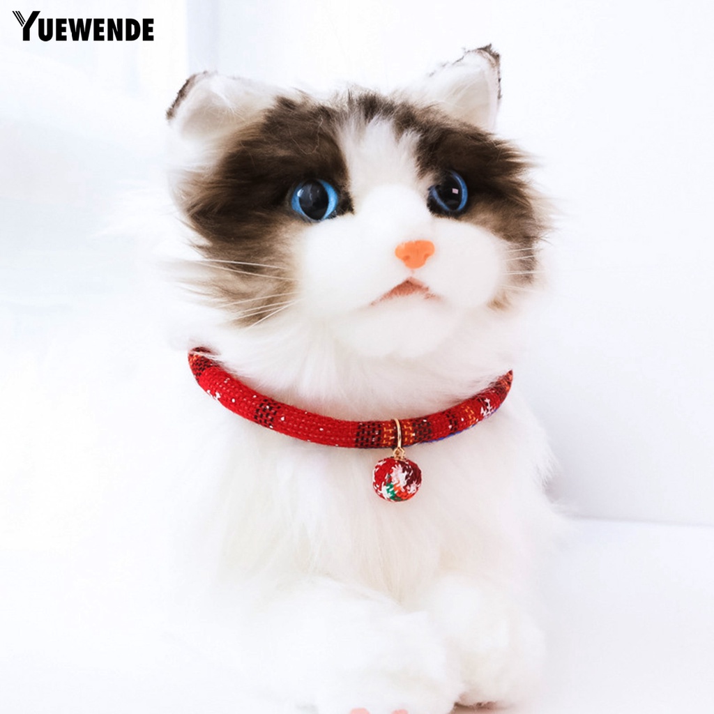 Yq.e Vòng Đeo Cổ Bằng Polyester Chống Bắt Mắt Theo Chủ Đề Giáng Sinh Cho Mèo