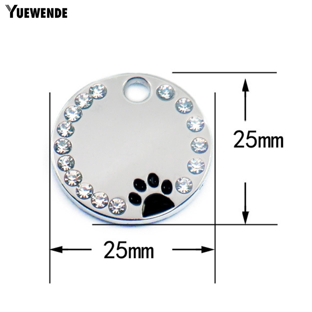 Thẻ ID Mini Bằng Kim Loại Chống Gỉ Trang Trí Cho Thú Cưng