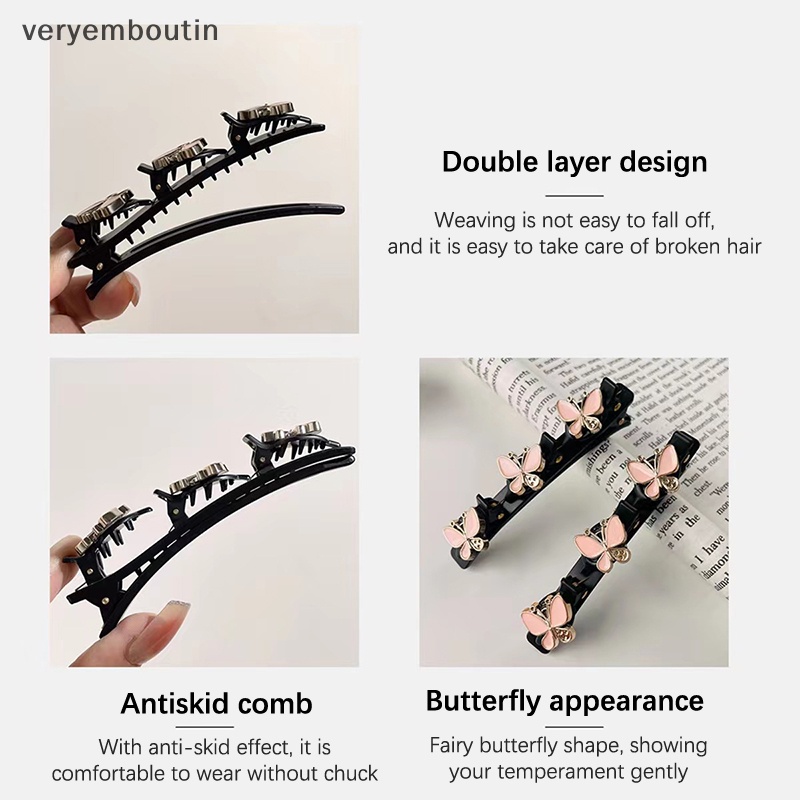Kẹp Tóc Bện Hai Lớp Cố Định Tóc Gãy Thời Trang