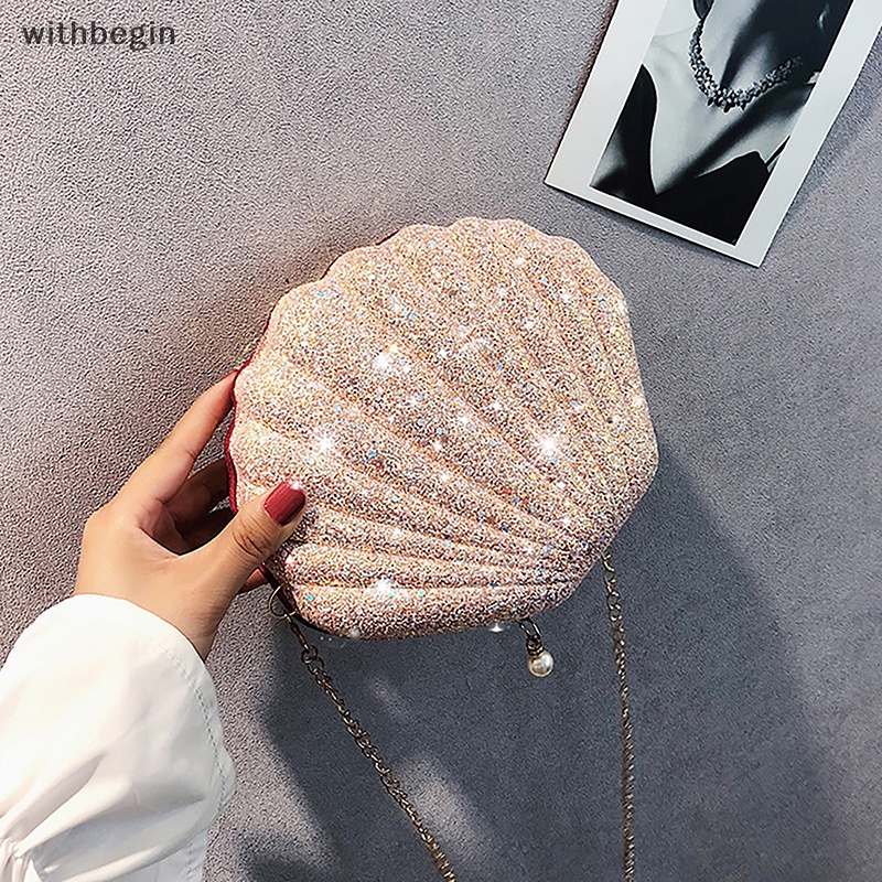 Túi Đeo Chéo Mini Đính Hạt Ngọc Trai Lấp Lánh Thời Trang Dự Tiệc Cho Nữ