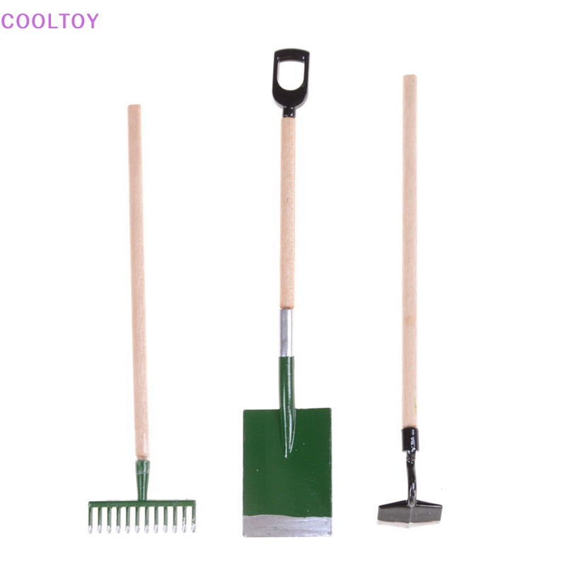 Set 3 Mô Hình Dụng Cụ Làm Vườn Mini Tỉ Lệ 1: 12 Trang Trí Nhà Búp Bê