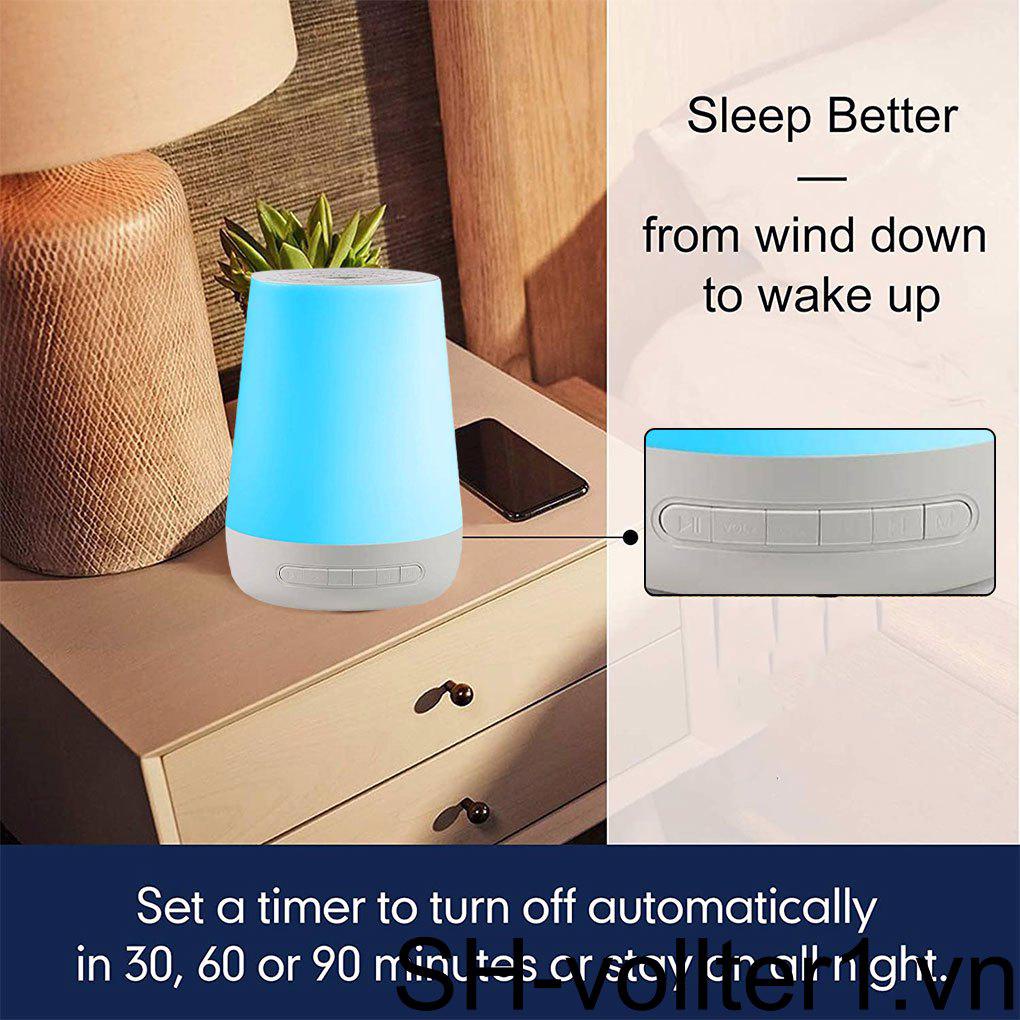 Máy Tạo Tiếng Ồn Trắng Đa Chức Năng Có Điều Khiển Từ Xa Hỗ Trợ Giấc Ngủ