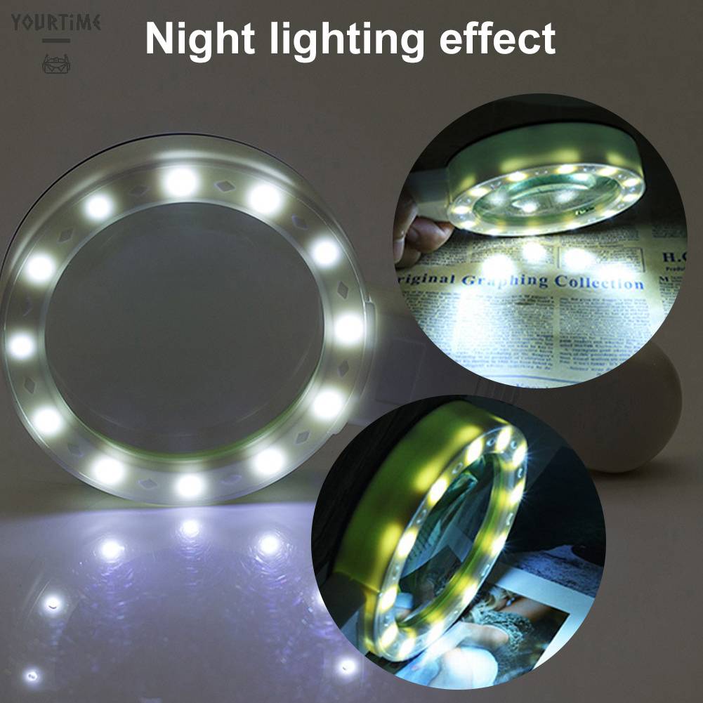 Kính Lúp Cầm Tay 30X Có 12 Đèn LED Chất Lượng Cao