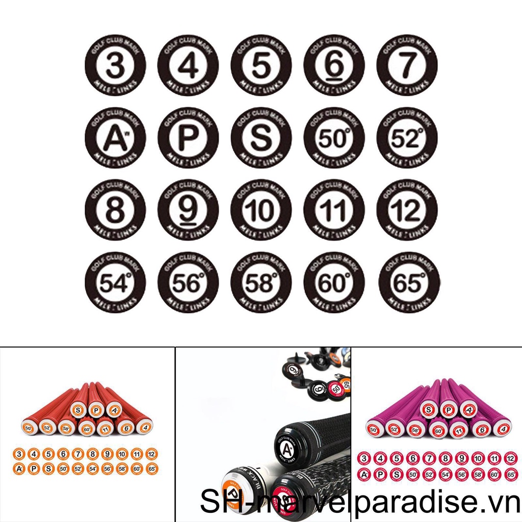 Kẹp Đánh Dấu Gậy Đánh Golf Bền Bỉ Hình Tròn Màu Trắng Đen Có Thể Tháo Rời