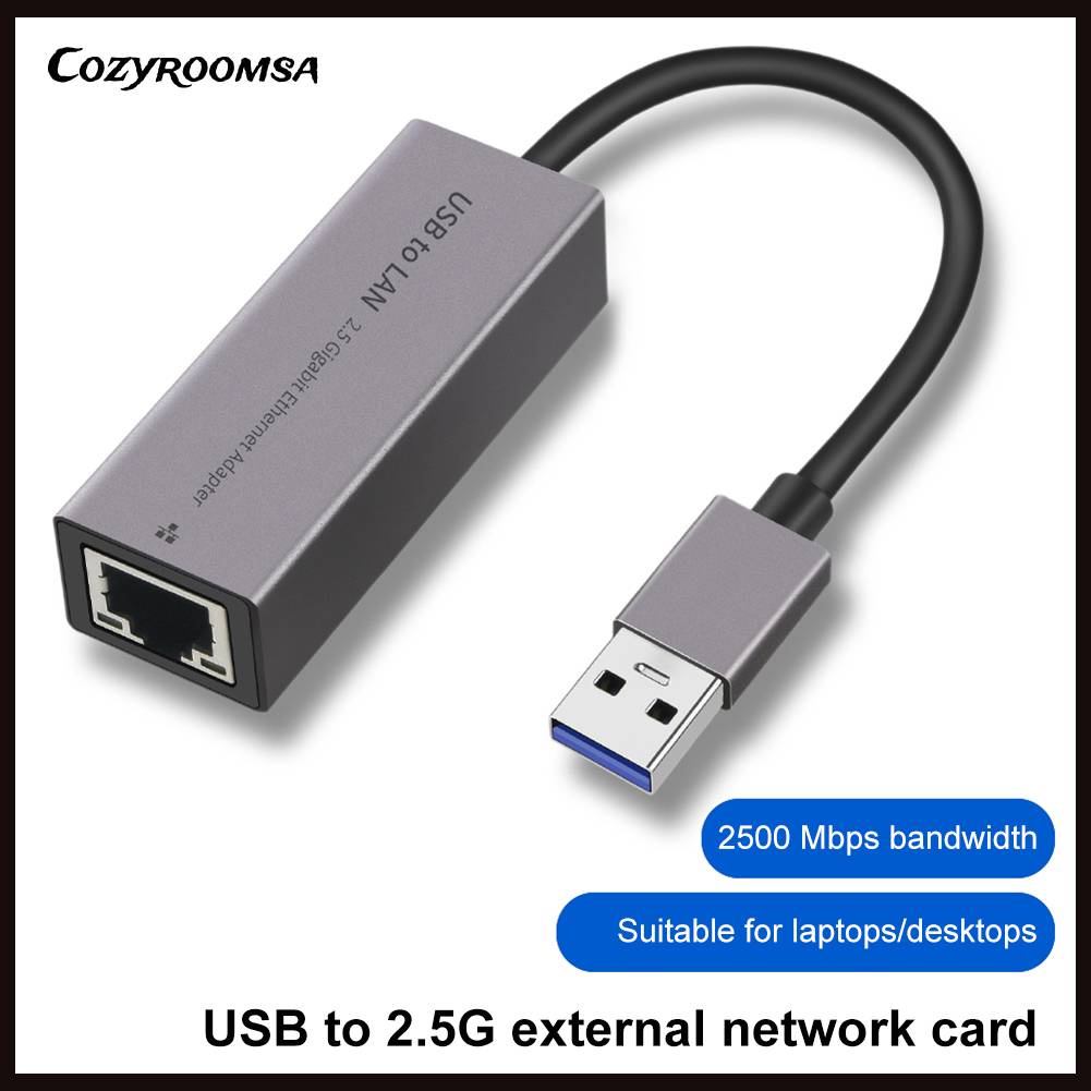 Thẻ Mạng 2.5G 2500Mbps Chuyển Đổi Từ Type-C / USB3.0 Sang RJ45