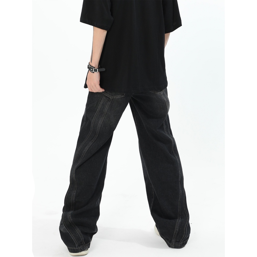 Shavans Quần Jean Ống Rộng Đường Phố Cao Cấp Phong Cách Mỹ Cho Nam