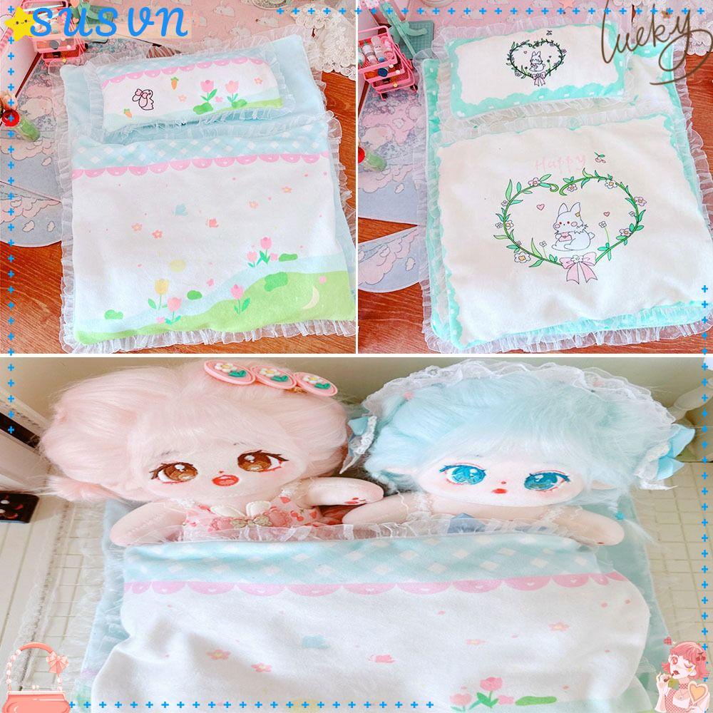 Bộ 3 Món Nệm Giường Ngủ In Hình Búp Bê Nhồi Bông 20cm