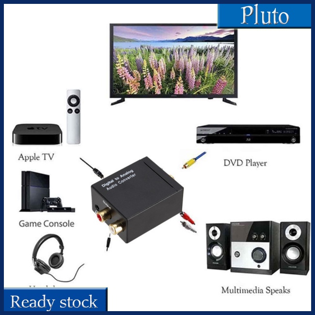 Mới Bộ Khuếch Đại Âm Thanh Kỹ Thuật Số Giắc Cắm 3.5mm Sang Analog Aux rca L / r