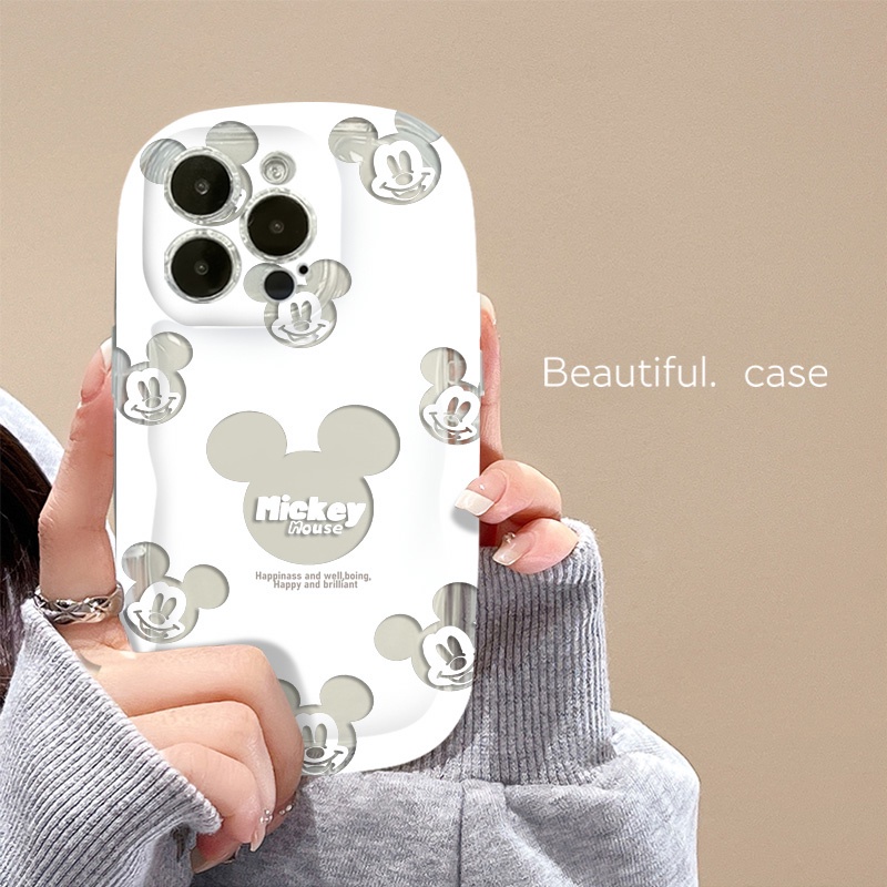 Ốp Điện Thoại Silicone Mềm Trong Suốt Chống Sốc In Hình Chuột Dễ Thương Cho IPhone 14 13 12 11 Pro Max XS X XR