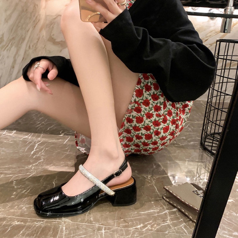 Xăng đan Cao Gót Đế Dày Thời Trang Thanh Lịch Cho Nữ