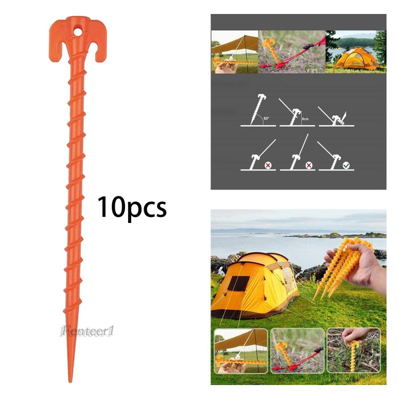 [Fenteer1] Set 10 Cọc Dựng Lều Cắm Trại Bãi Biển Siêu Nhẹ