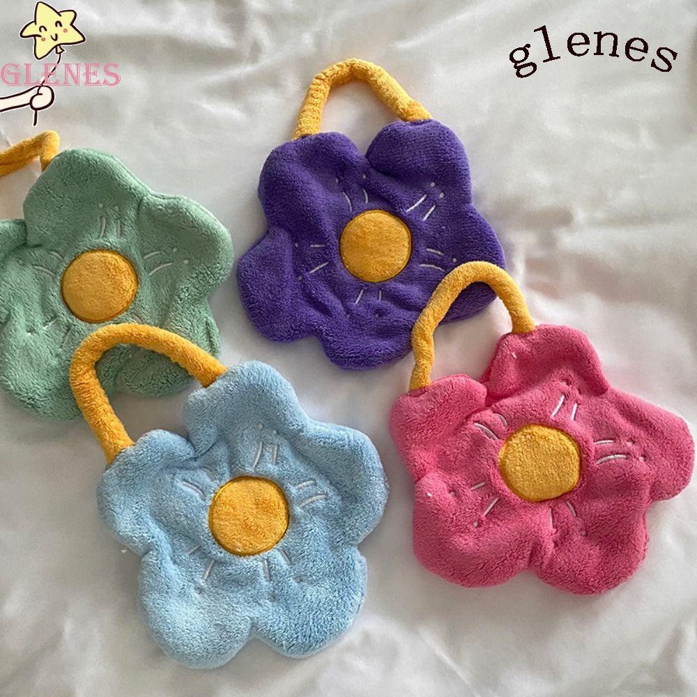 Khăn Lau Chén Dĩa Chất Liệu Dày Dặn Mềm Mại Thấm Hút Tốt Hình Bông Hoa Độc