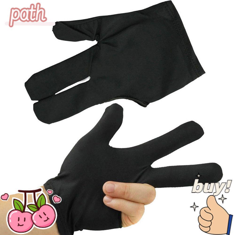 Bộ 10 Găng Tay 3 Ngón Bằng Nylon Màu Đen Thời Trang Dùng Chơi Bida