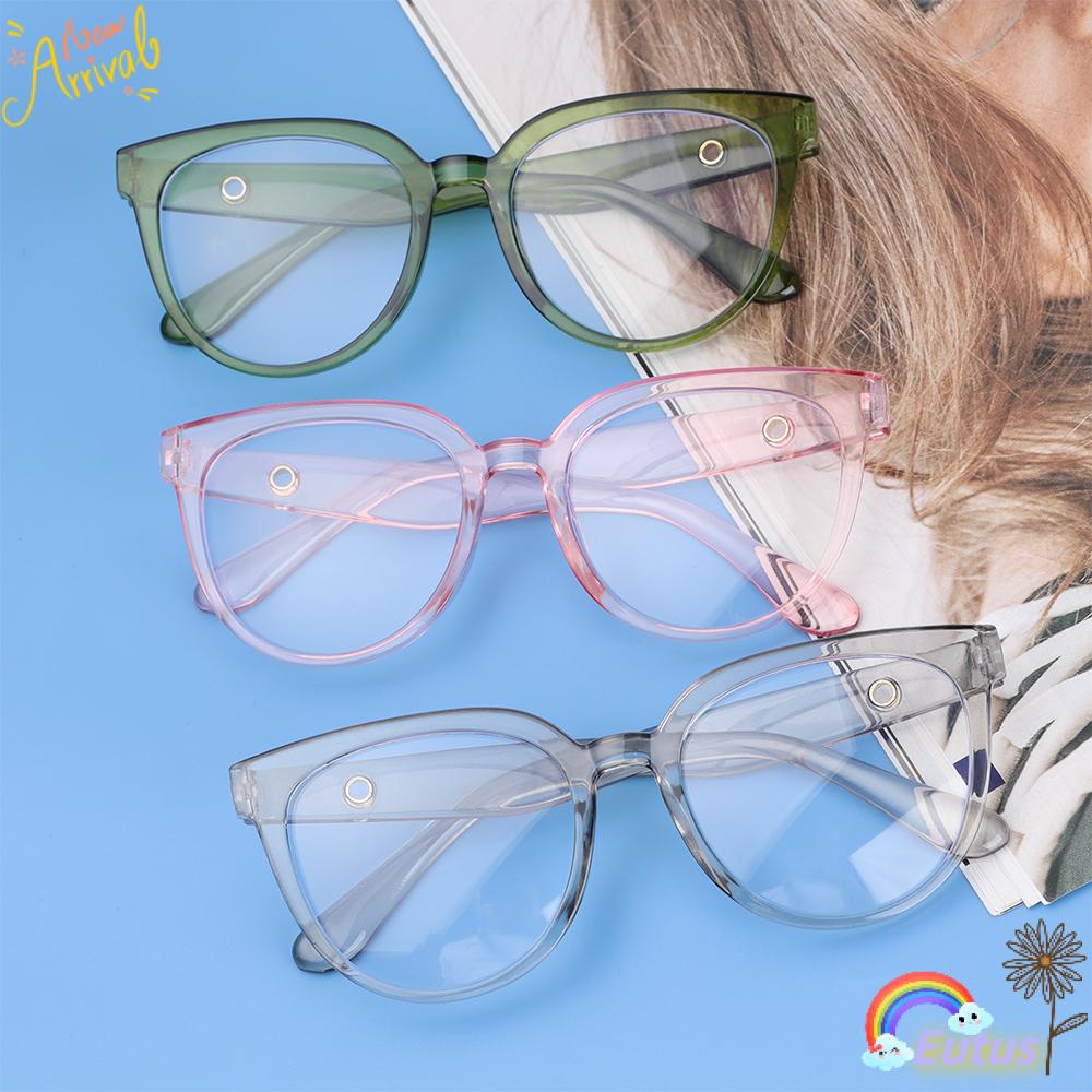 Mắt Kính Gọng Tròn Siêu Nhẹ Chống Ánh Sáng Xanh Nhiều Màu Sắc Thời Trang Unisex
