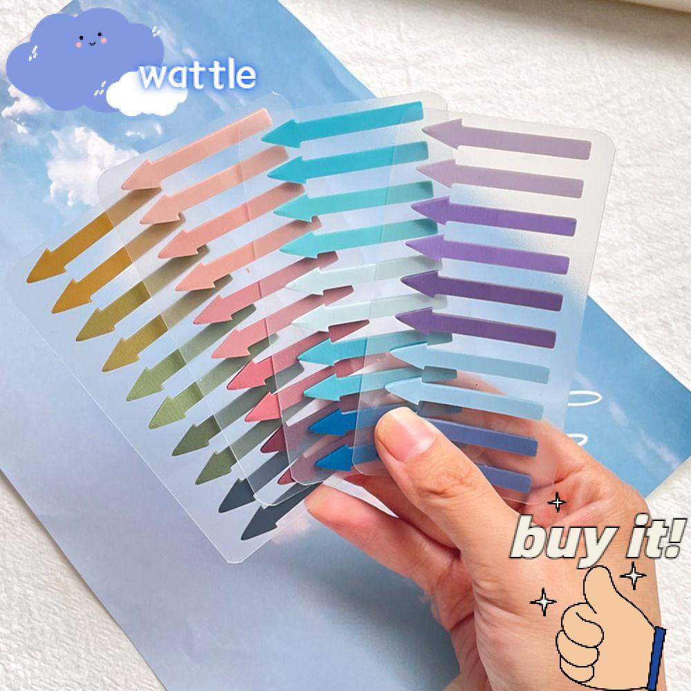 Bộ 5 Miếng Dán Đánh Dấu Hình Mũi Tên Màu Dạ Quang Cho Học Sinh