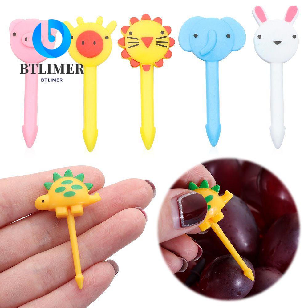 Bộ 6 / 10 Nĩa Ăn Trái Cây Bằng Nhựa Pp Có Thể Tái Sử Dụng