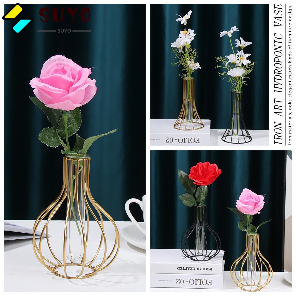 Lọ Hoa Bằng Sắt Có Giá Đỡ Kim Loại Dùng Trang Trí Nhà Cửa