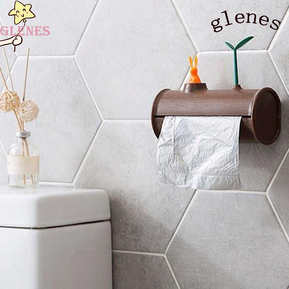 Hộp Nhựa Đựng Túi Rác Đa Năng Hình Thỏ Dễ Thương Gắn Tường Nhà Bếp / Phòng Tắm