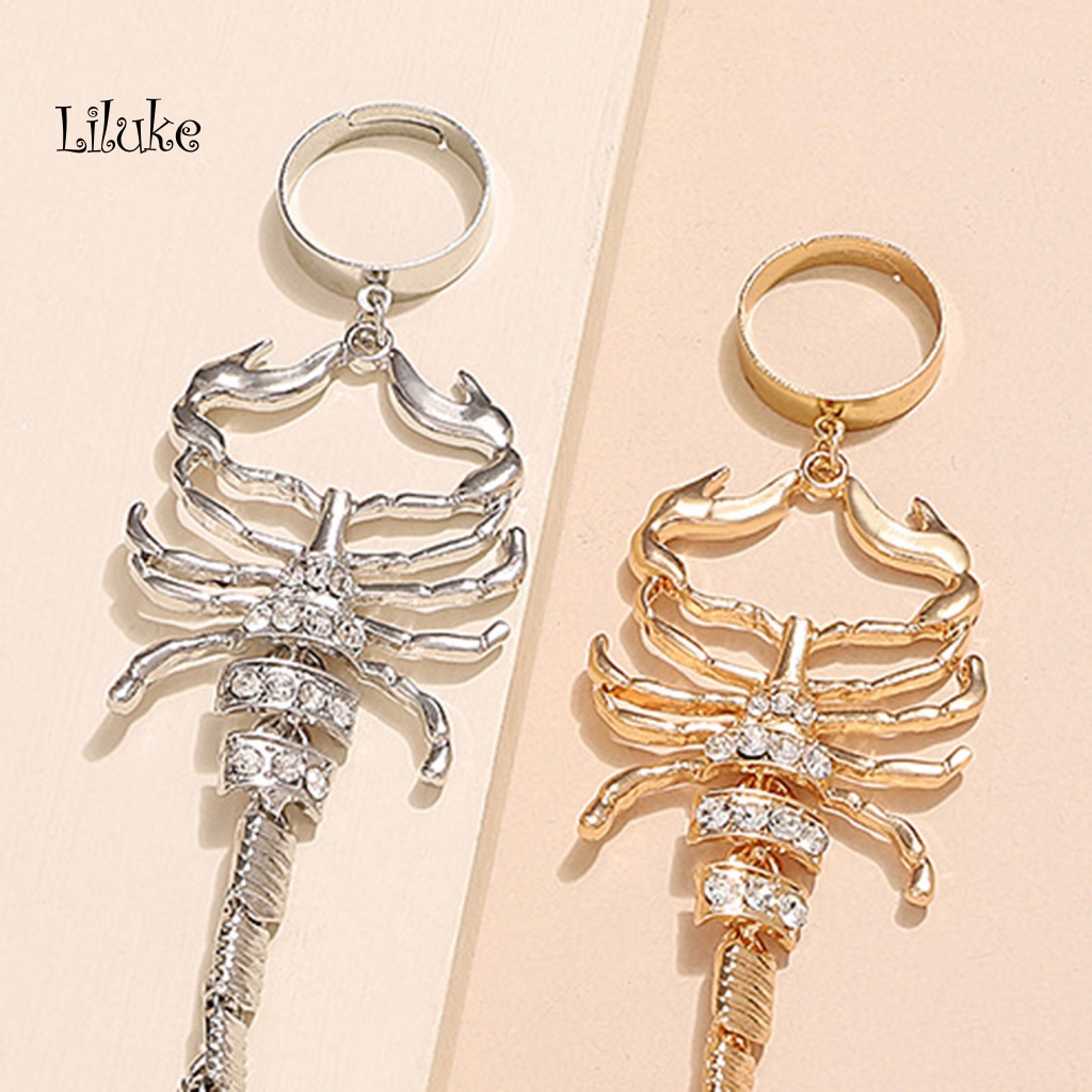 Set 2 Nhẫn Đeo Khớp Ngón Tay Kim Loại Đính Đá Thời Trang Nữ