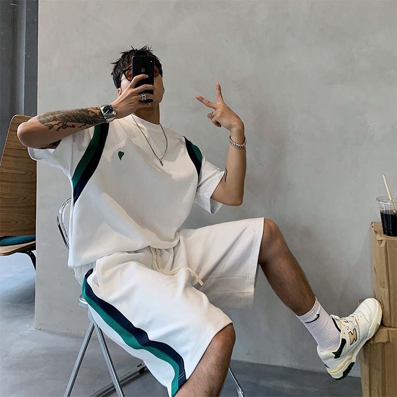 Bộ quần áo thể thao HANLU ngắn tay thời trang năng động cho nam