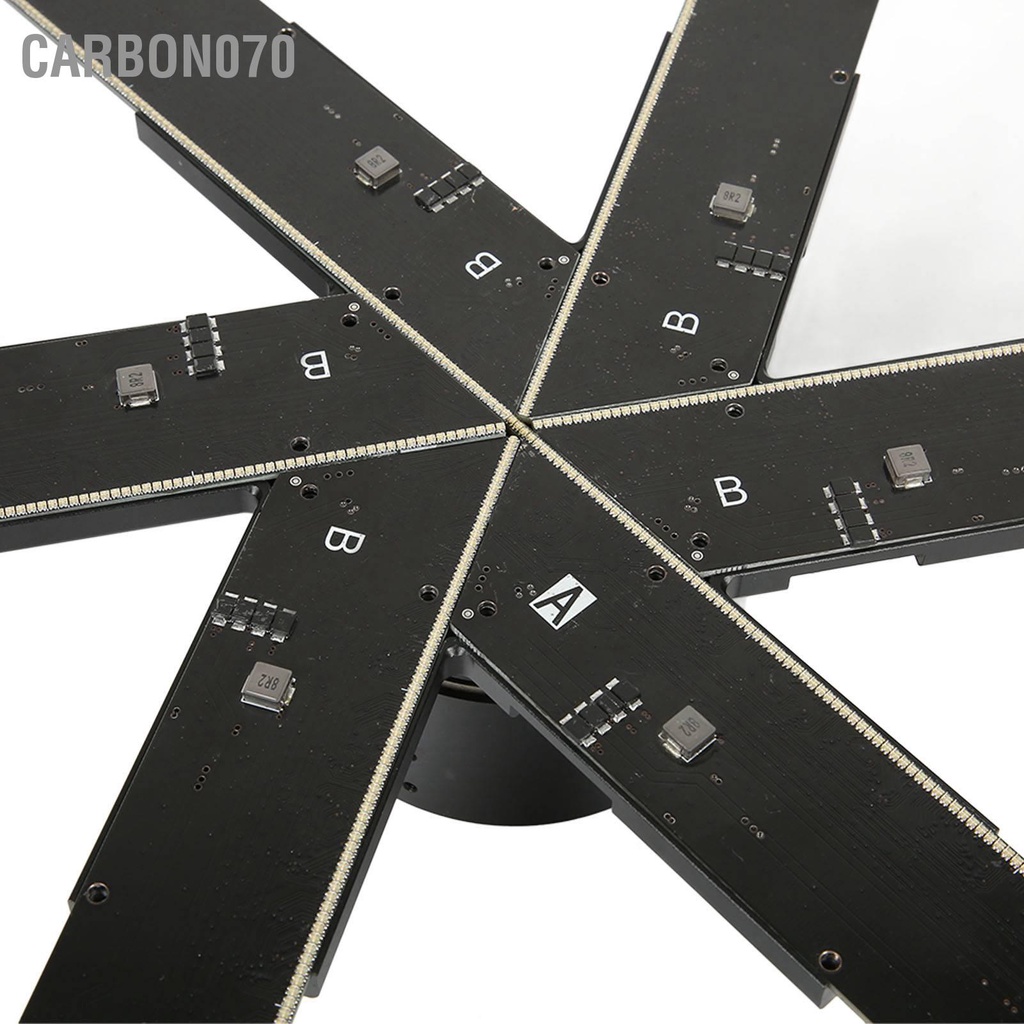 Carbon070 Máy quảng cáo hình ba chiều 3D Hệ thống treo xoay ảnh không khí 1532 Hạt đèn 6 lá chiếu 100‑240V