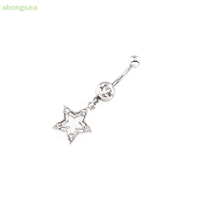 Khuyên Rốn Bằng Thép Không Gỉ Đính Đá Hình Ngôi Sao Thời Trang Cho Nữ