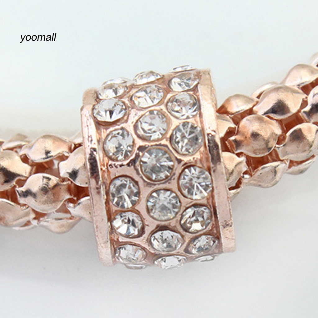 Set 3 Vòng Tay Hợp Kim Đính Đá Thời Trang Cho Nữ