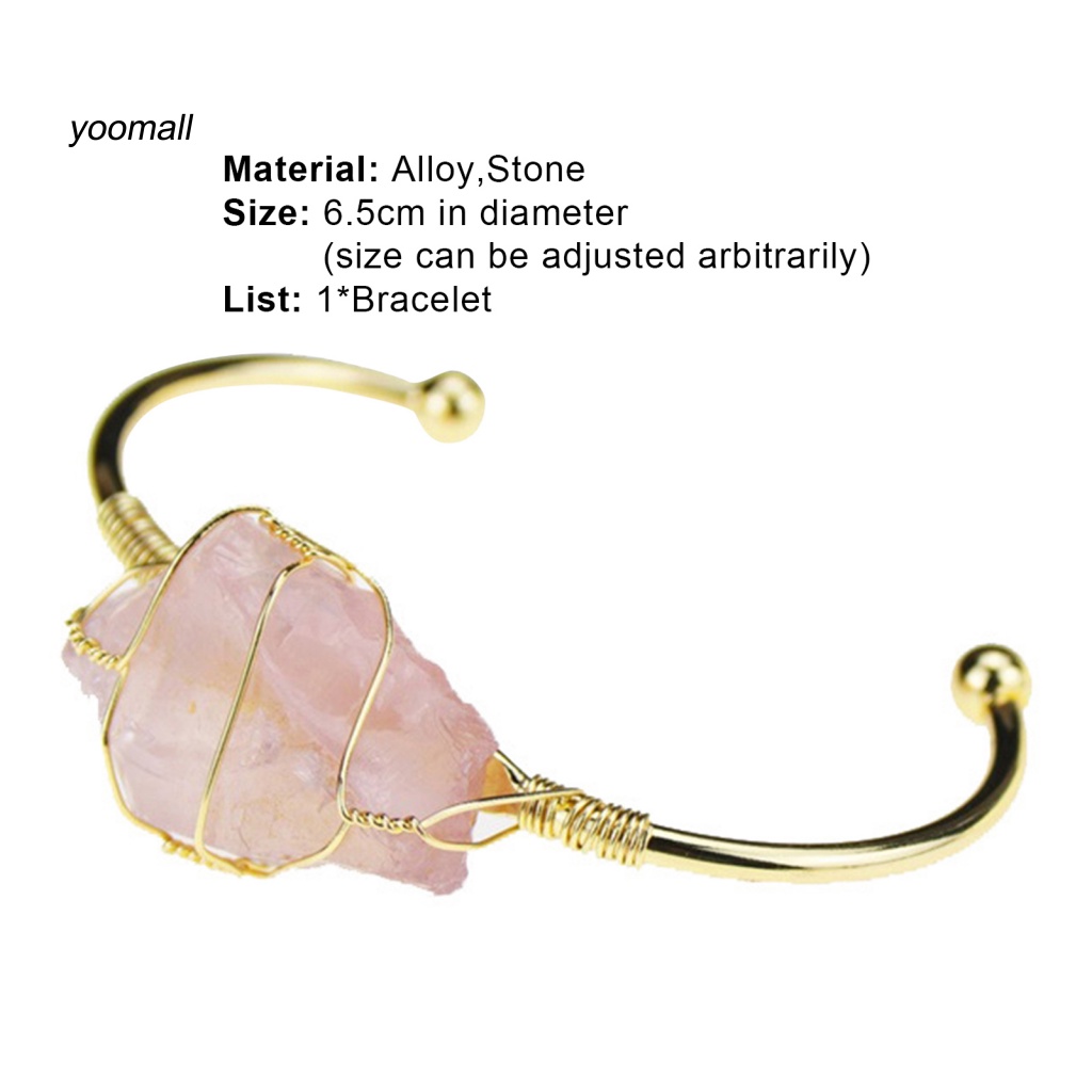 Vòng Đeo Tay Dạng Hở Bằng Hợp Kim Tự Nhiên Có Thể Điều Chỉnh Cho Nữ